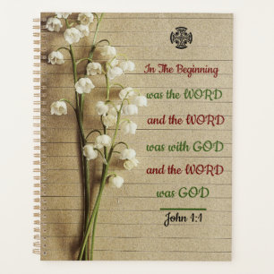 Inspirational Bible Verse Spiral Notebook Planner