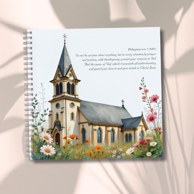 Inspirational Bible Verse Watercolor Church Notebook (Inspirational Bible Verse Watercolor Church Notebook)