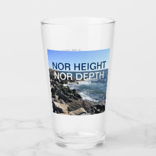 Inspirational Bible Verse Waves of the Sea Blue Glass