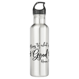 Inspirational Bible Verses - Romans 12:9 710 Ml Water Bottle