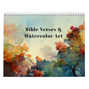 Inspirational Bible Verses & Watercolor Art  Calendar