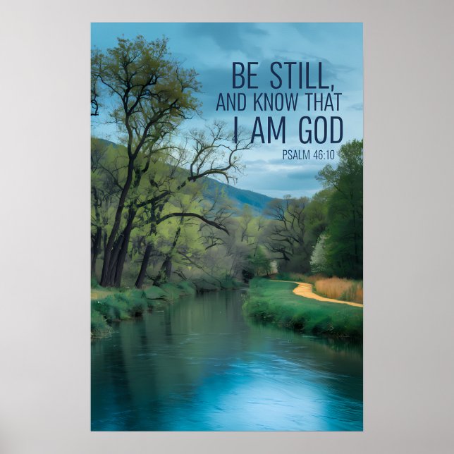 Inspirational Biblical Quotation from Psalms  Poster (Front)
