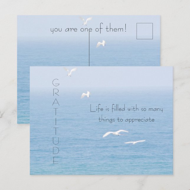 Inspirational Birds over Ocean Card (Front/Back)