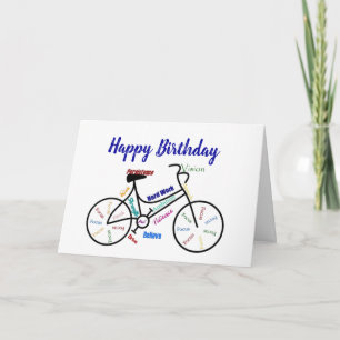 Inspirational Birthday Bike, Cycling, Sport, Hobby Card