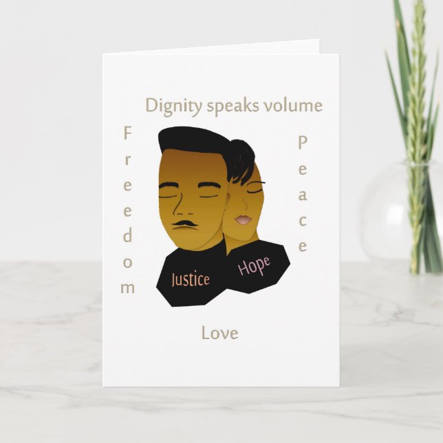Inspirational Black History Month blank card (Front)