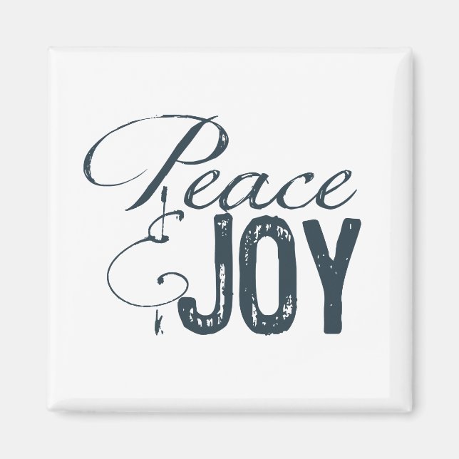 Inspirational Blue Peace and Joy Magnet (Front)