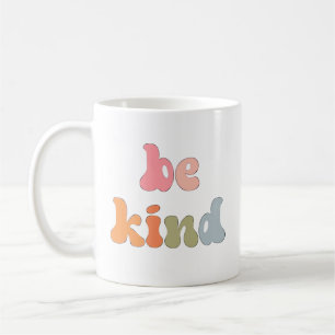 Inspirational Boho Colourful Watercolor Be Kind Coffee Mug