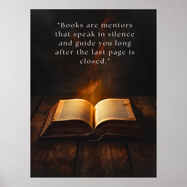 Inspirational Book Quote Wall Art (Front)