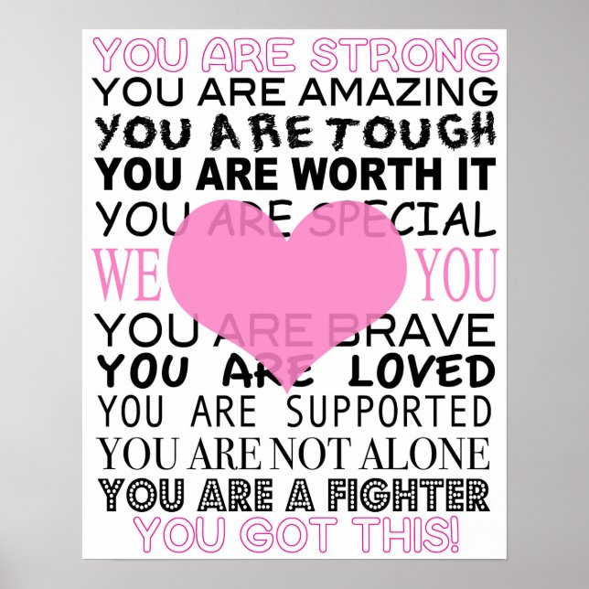 Inspirational Breast Cancer Poster (Front)