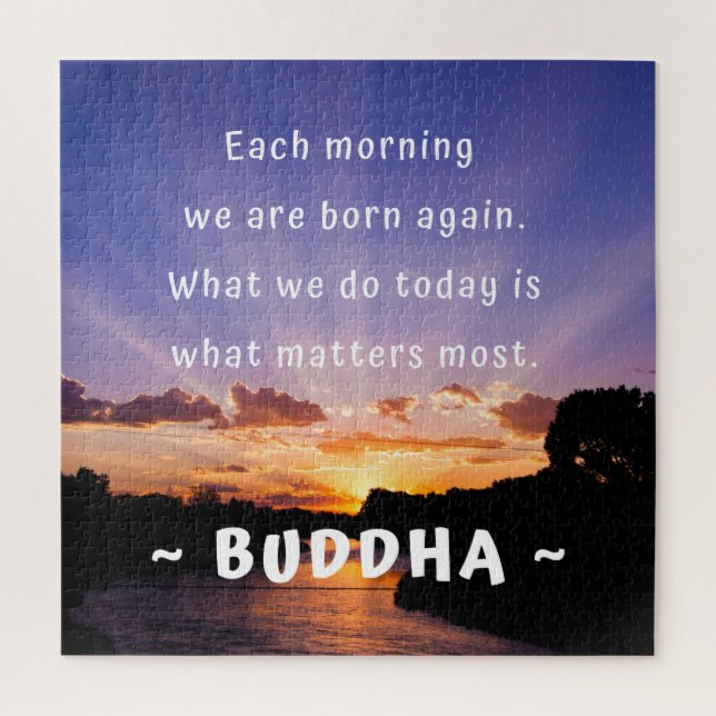 Inspirational Buddha Morning Quote Jigsaw Puzzle (Vertical)