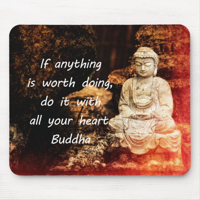 Inspirational Buddha Quote Mouse Mat (Front)