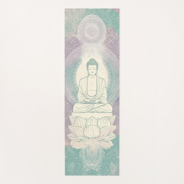 Inspirational Buddha Yoga Mat for Tranquil Practic (Front)
