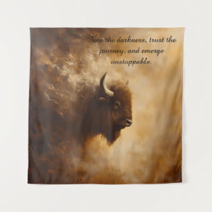 Inspirational Buffalo, Bison Tapestry