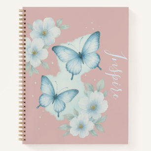 Inspirational Butterfly Floral Notebook