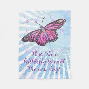 Inspirational Butterfly Keep You Warm Fleece Blanket