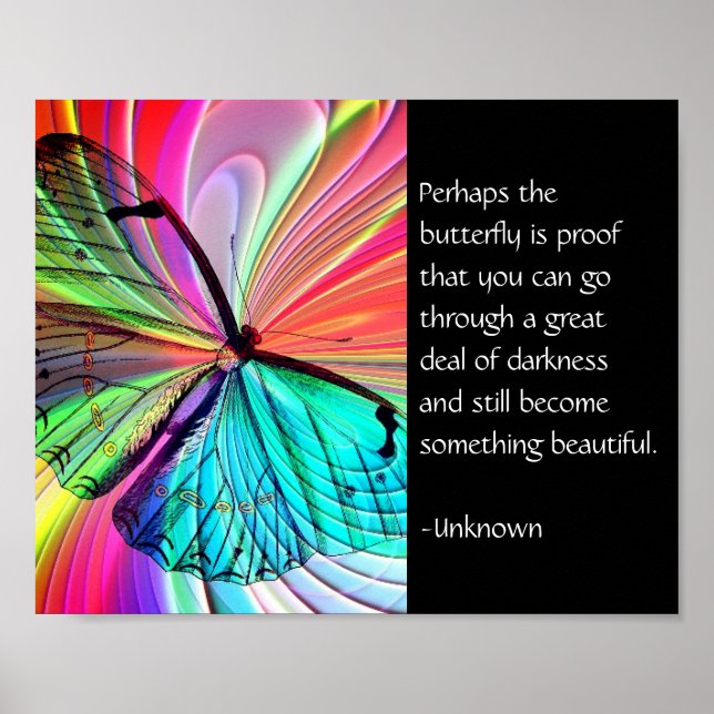 Inspirational Butterfly Poster (Front)