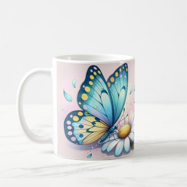 Inspirational Butterfly Quote Coffee Mug (Left)