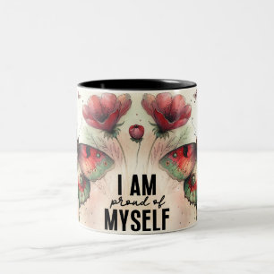 Inspirational Butterfly Wrap Two-Tone Coffee Mug