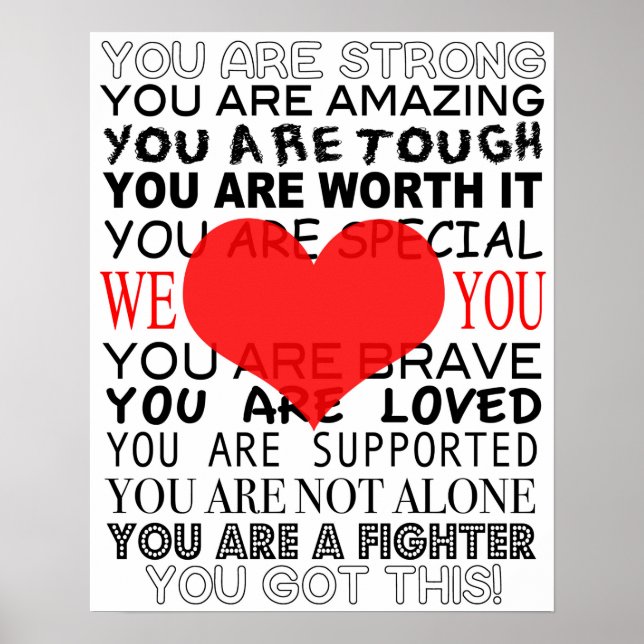 Inspirational Cancer Patient Poster (Front)