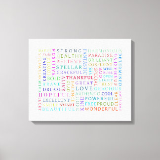 INSPIRATIONAL Canvas Print Positivity Collage