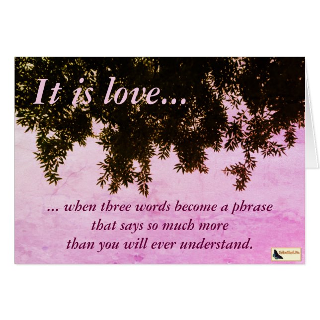 Inspirational Card - Love (Front Horizontal)