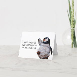 Inspirational Card - Penguin Haiku