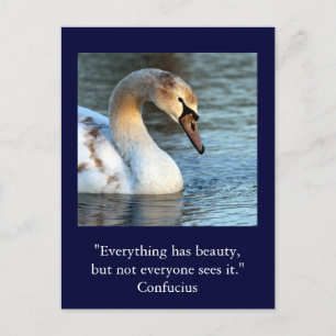 Inspirational card Quote Confucius Beauty 1