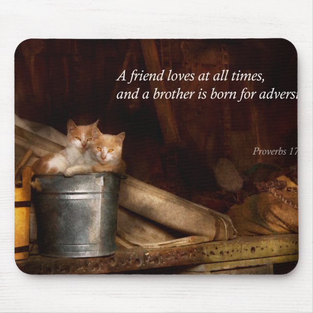 Inspirational - Cat - Bucket of fun Mouse Mat (Front)