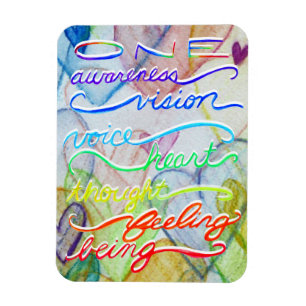 Inspirational Chakra Rainbow Words Art Magnets
