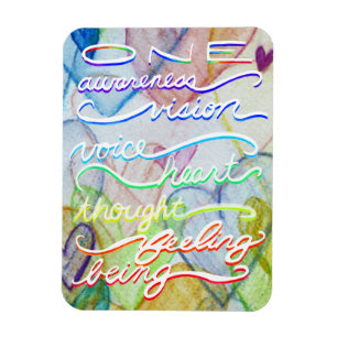Inspirational Chakra Rainbow Words Custom Magnets