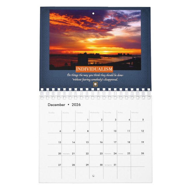 INSPIRATIONAL-CHARACTERISTICS OF A GENIUS- CALENDAR (Dec 2026)