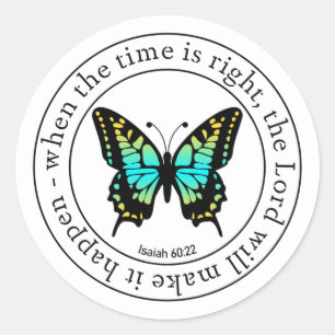 Inspirational child God word art sweatshirt Classic Round Sticker