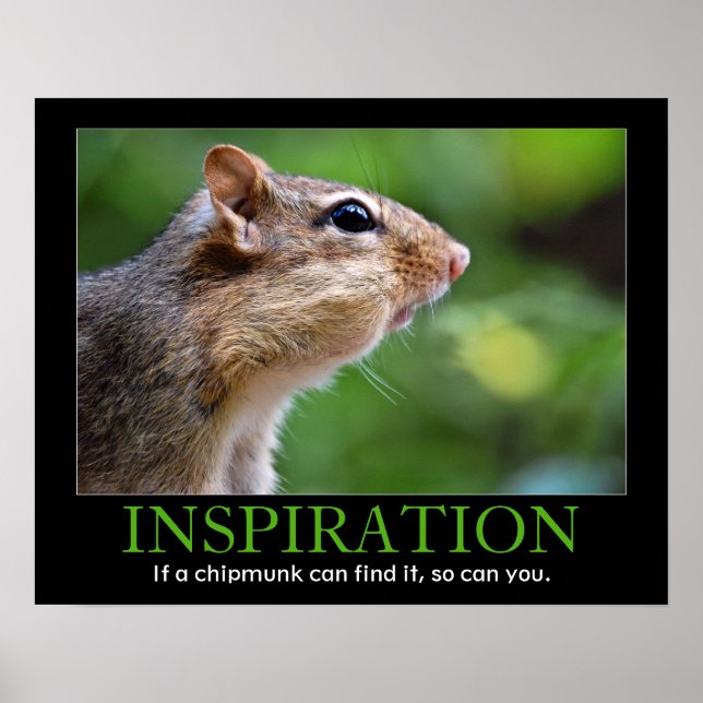 Inspirational Chipmunk Poster (Front)