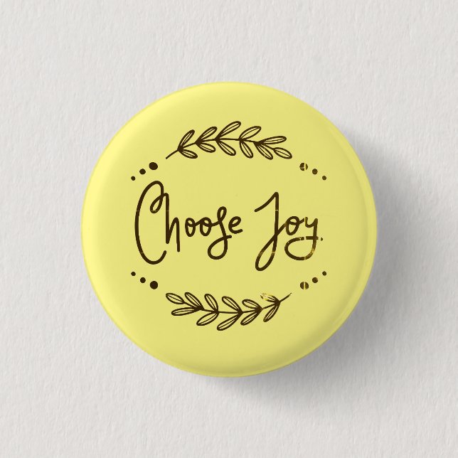 Inspirational Choose Joy Quote 3 Cm Round Badge (Front)