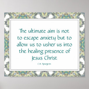 Inspirational Christian Anxiety Depression Quotes Poster