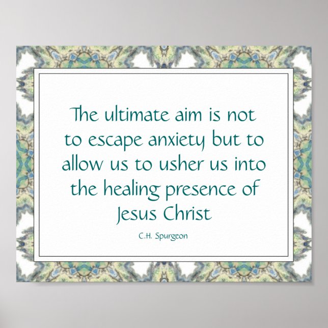 Inspirational Christian Anxiety Depression Quotes Poster (Front)