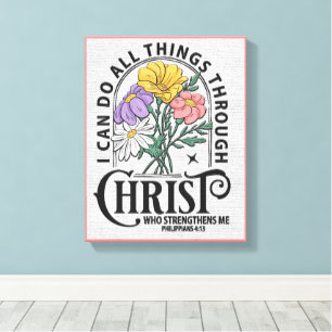 Inspirational Christian Bible Verse Canvas Print