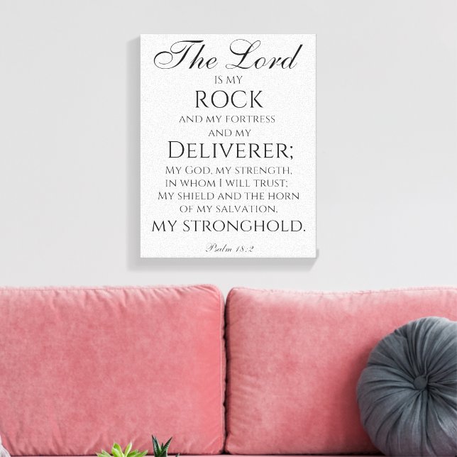 Inspirational Christian Bible Verse Canvas Print (Insitu(LivingRoom))