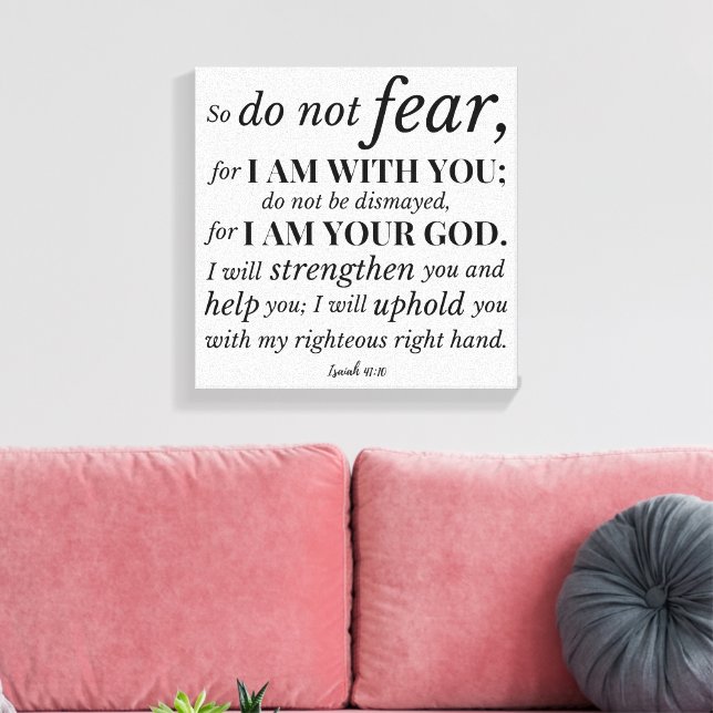 Inspirational Christian Bible Verse Canvas Print (Insitu(LivingRoom))