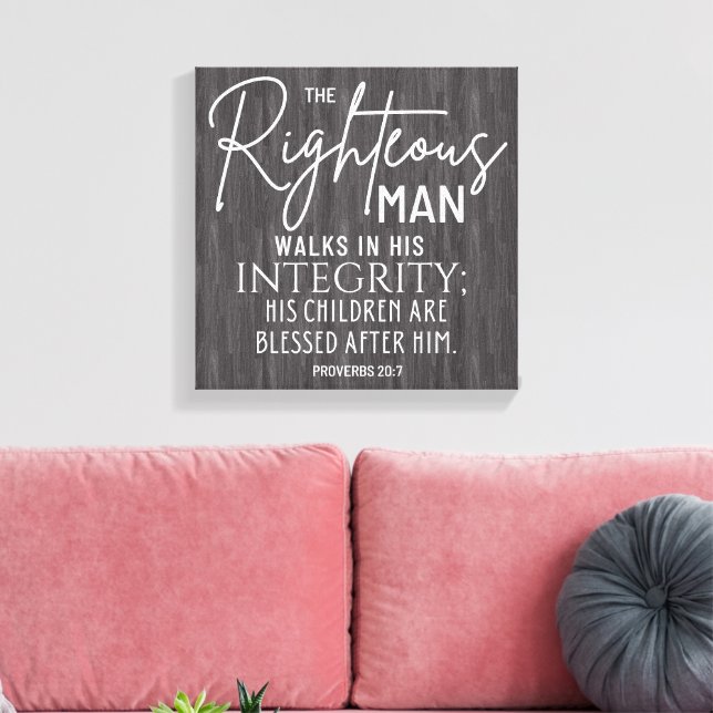 Inspirational Christian Bible Verse Canvas Print (Insitu(LivingRoom))