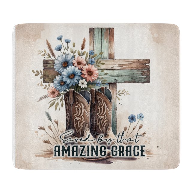Inspirational Christian Bible Verse Cutting Board (Front)