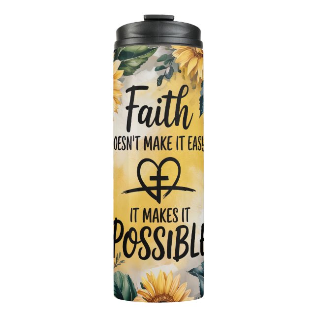 Inspirational Christian Bible Verse Faith Thermal Tumbler (Front)