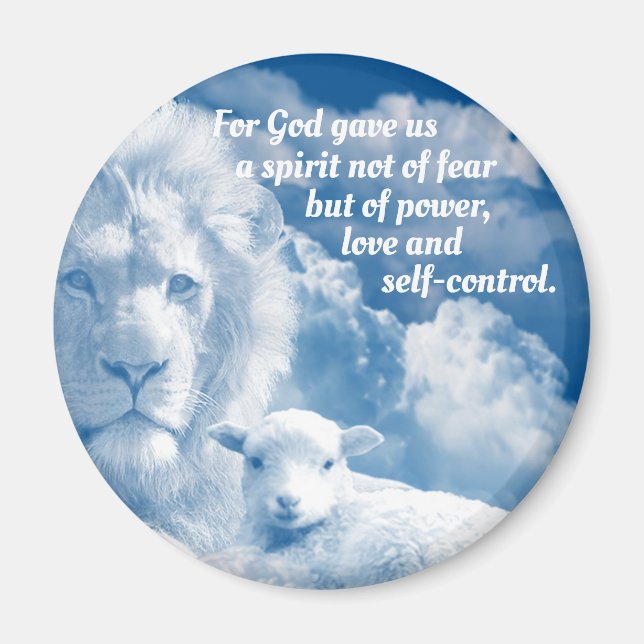 Inspirational Christian Bible Verse for Strength Magnet (Front)