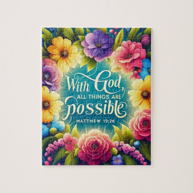 inspirational Christian Bible Verse Jigsaw Puzzle (Vertical)