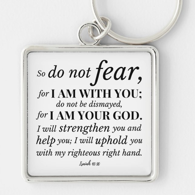 Inspirational Christian Bible Verse Key Ring (Front)
