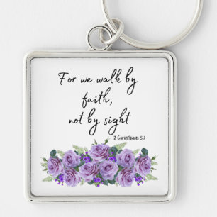 Inspirational Christian Bible Verse Key Ring