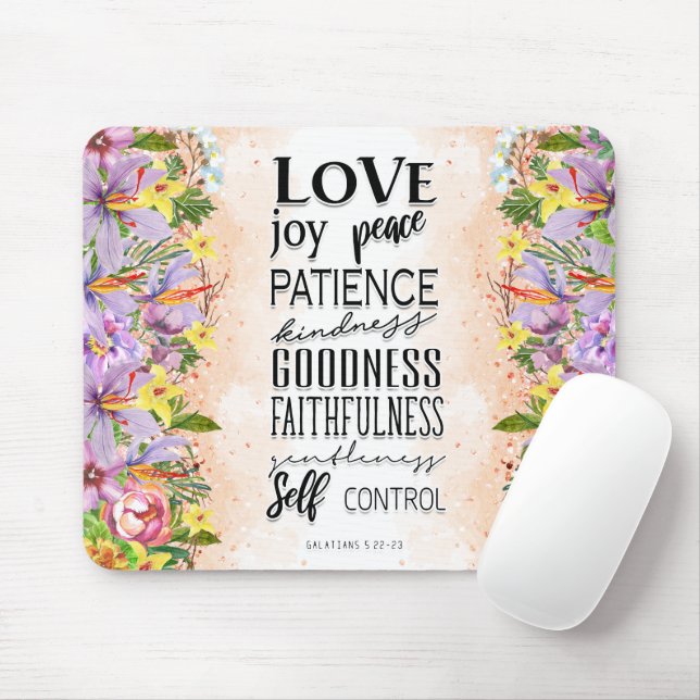 inspirational Christian Bible Verse Mouse Mat (With Mouse)