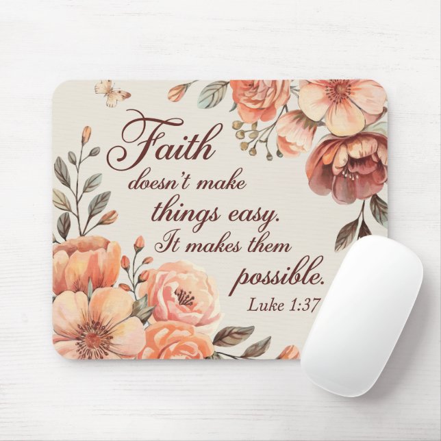 inspirational Christian Bible Verse Mouse Mat (With Mouse)