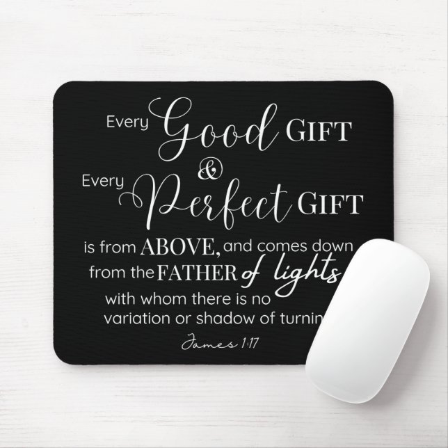 Inspirational Christian Bible Verse Mouse Mat (With Mouse)