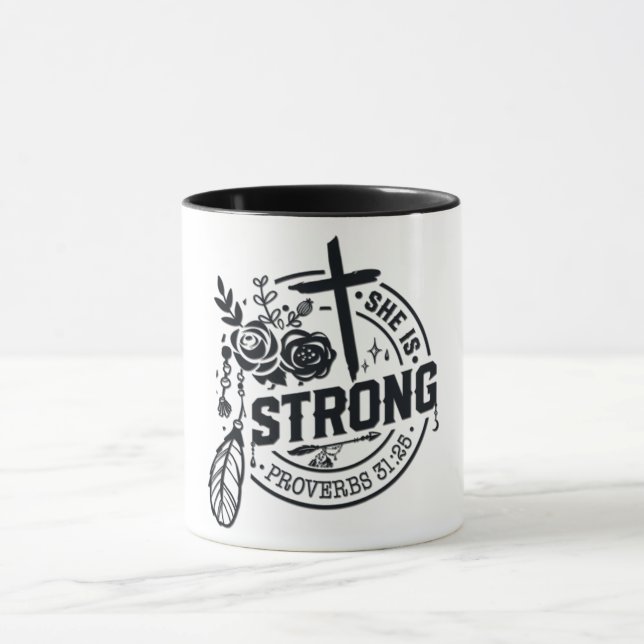 Inspirational Christian Bible Verse Mug (Center)